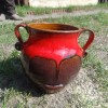 Gliniany ceramiczny gar - czerwony