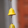 Gliniane ceramiczne dzwoneczki - żółte